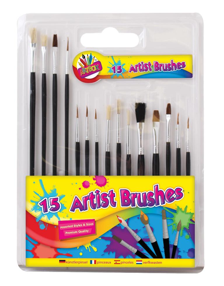 Artist Paint Brushes – Pack of 15