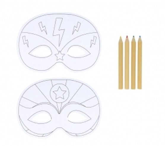 Colour-Your-Own Superhero Masks Kit