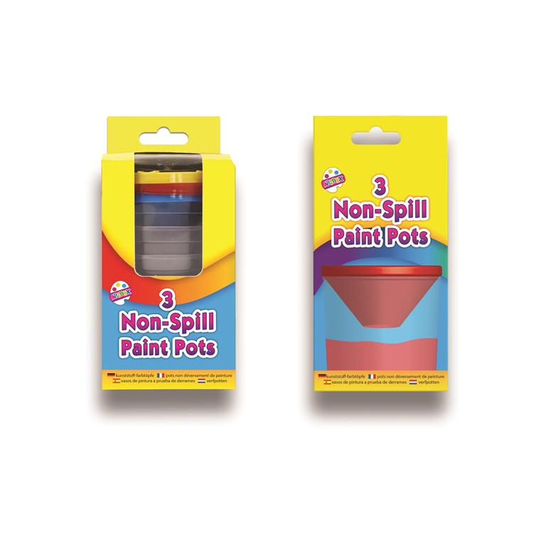 Non-Spill Paint Pots – Pack of 3