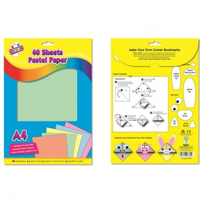 Pastel A4 Coloured Paper – Pack of 40 Sheets