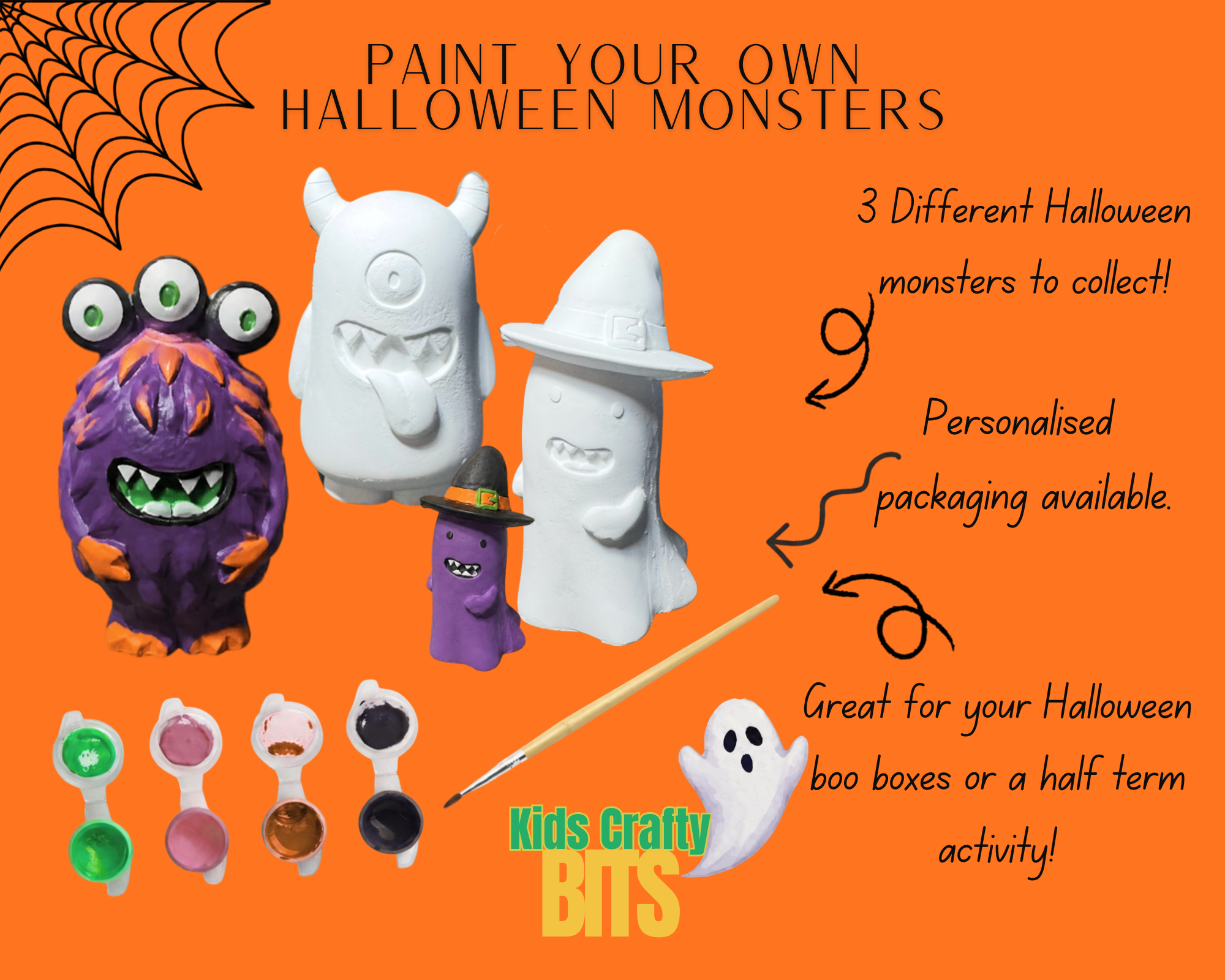 👻 Paint Your Own Halloween Monster Craft Kit – Creative Halloween Fun! 🎨