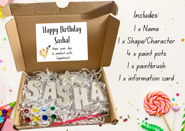 Personalised Paint Your Own Gift Box | Name Craft Birthday Box