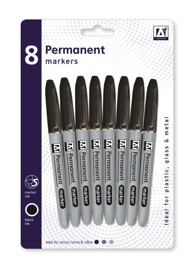 Permanent Markers – 8 Pack