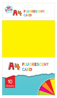 A4 Fluorescent Card – Pack of 10 Sheets