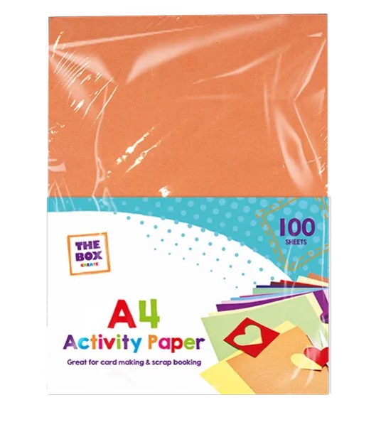 A4 Multi‑Coloured Paper – Pack of 100 Sheets