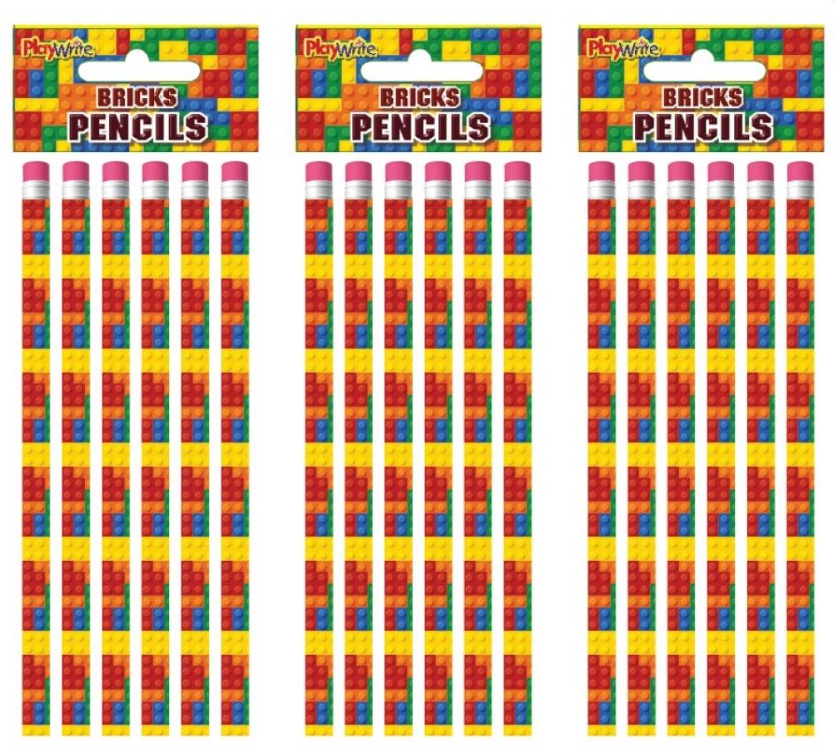 Brick Themed Pencils – 6 Pack
