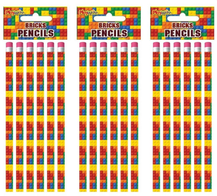 Brick Themed Pencils – 6 Pack