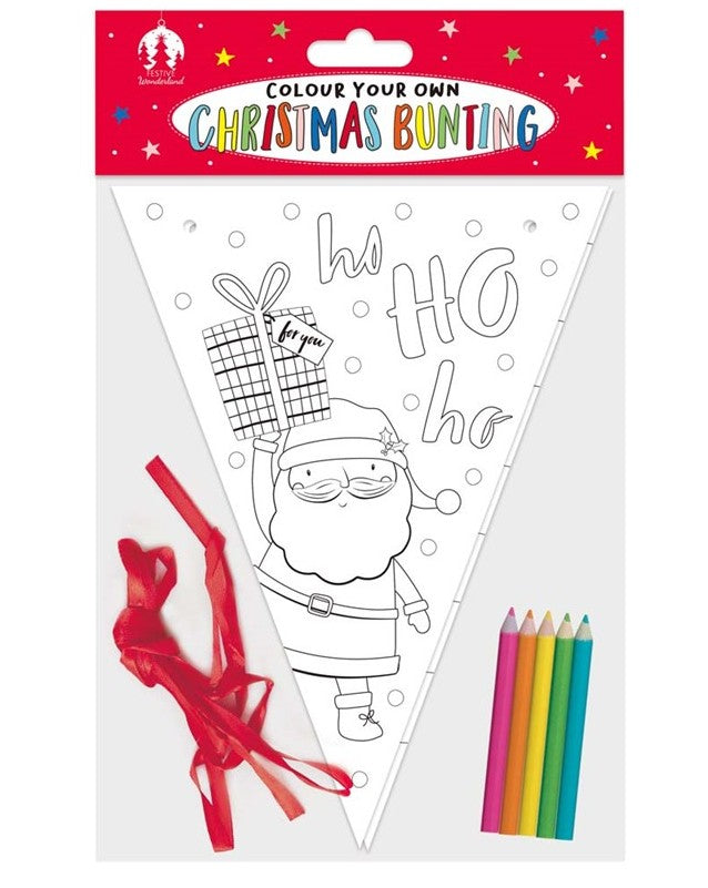 Colour‑Your‑Own Santa Bunting Kit