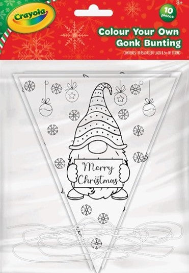 Colour Your Own Christmas Gonk Bunting