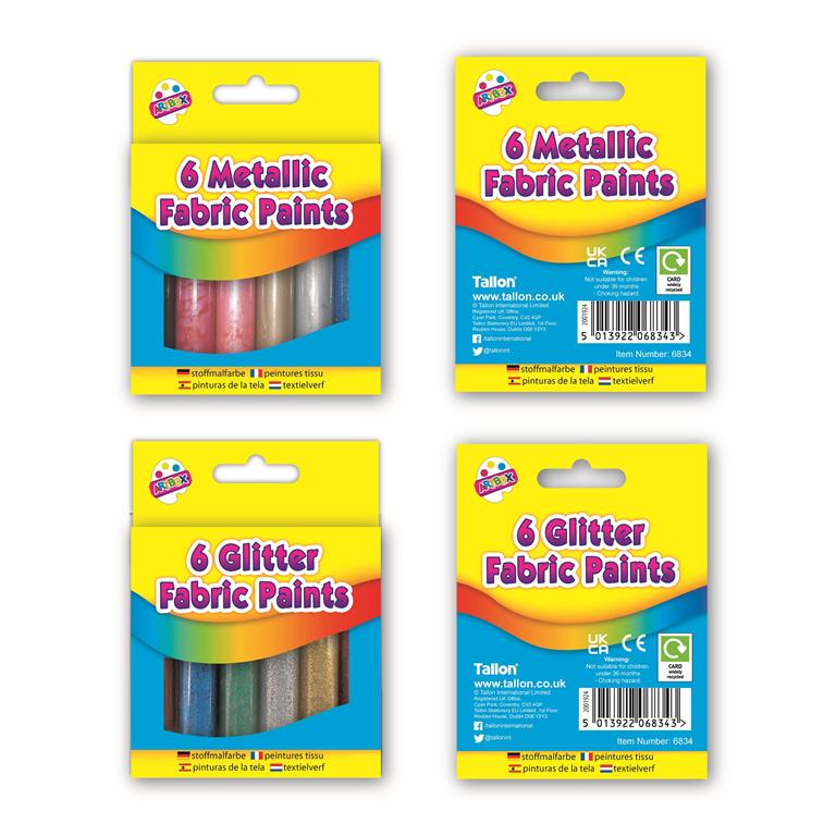 Fabric Paints – Pack of 6