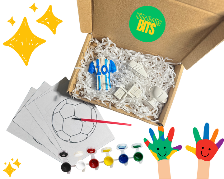 Football Paint‑Your‑Own Postal Craft Kit – Creative Letterbox Gift