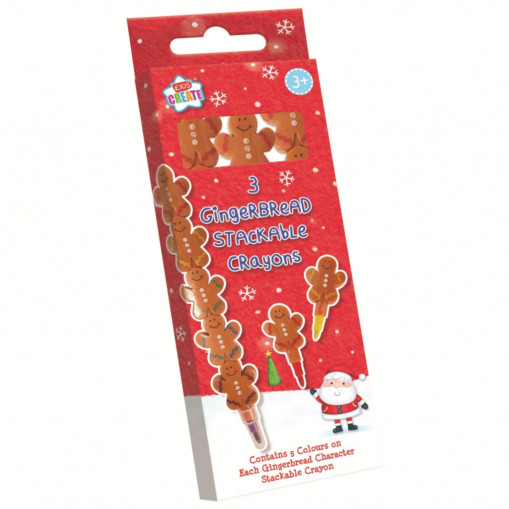 Stackable Gingerbread Crayons – 3 Pack