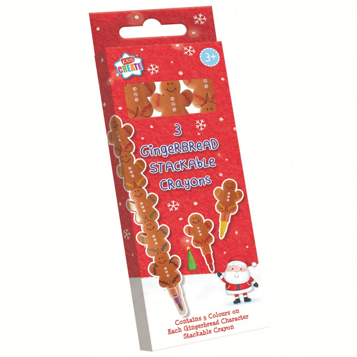 Stackable Gingerbread Crayons – 3 Pack