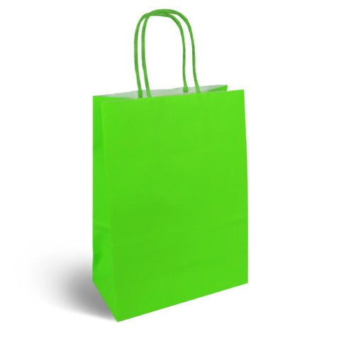 Lime Green Paper Party Bag