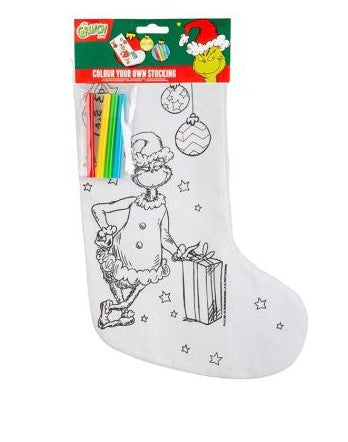 The Grinch Colour Your Own Christmas Stocking