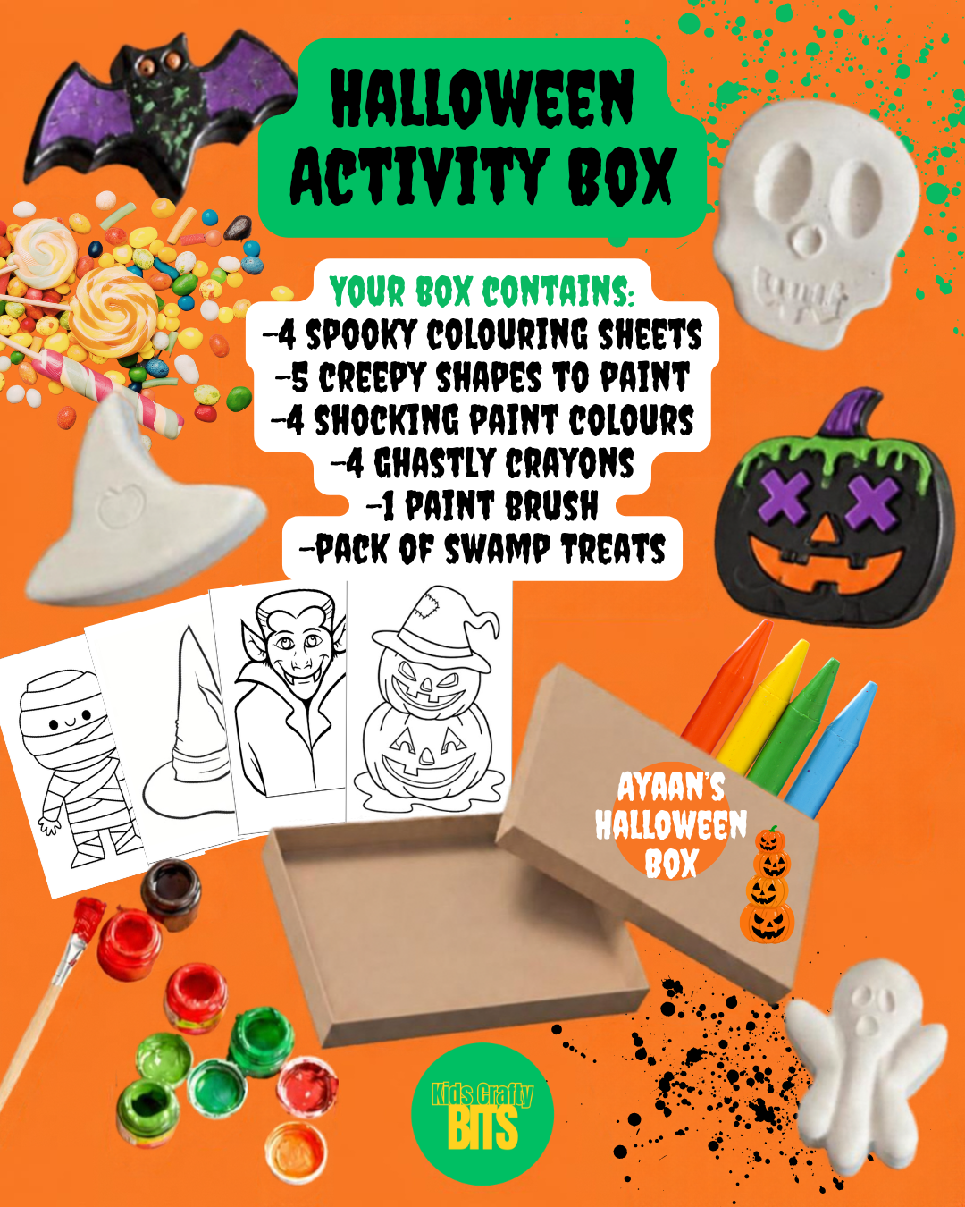 🎃 Children's Halloween Activity Pack – Halloween Crafts & Activities for Kids