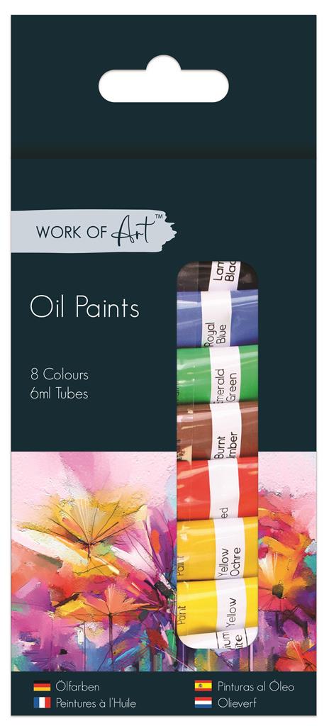 Oil Paint Tubes – Pack of 8