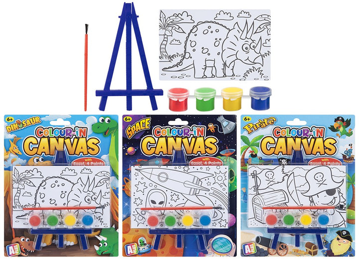 Paint‑Your‑Own Canvas & Stand Kit – Includes 4 Prints