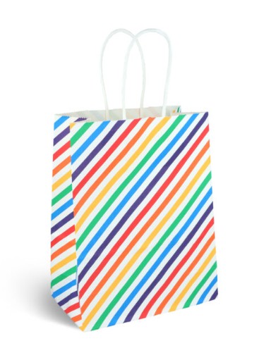 Rainbow Striped Party Bag