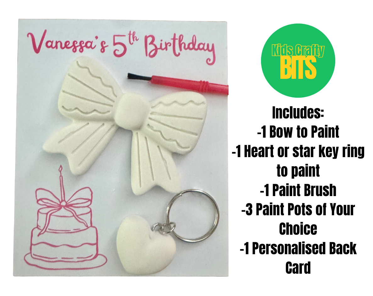 Personalised Paint‑Your‑Own Bow Craft Kit