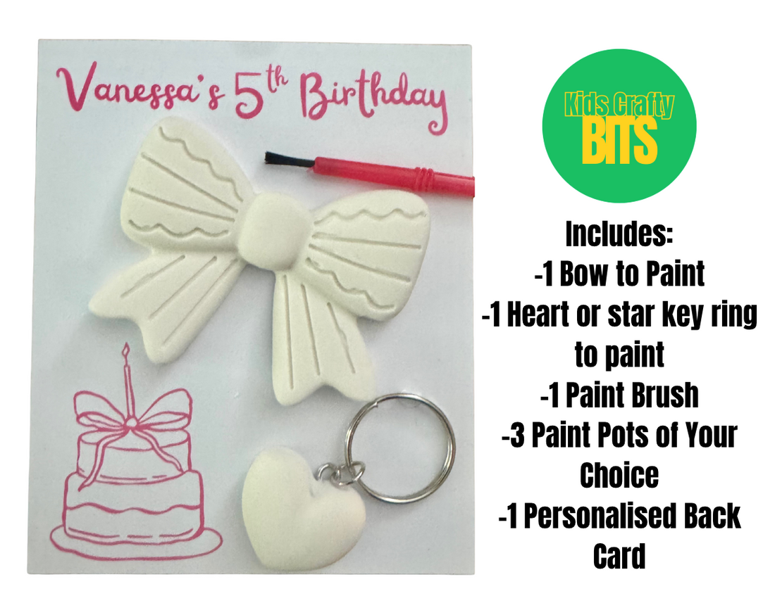 Personalised Paint‑Your‑Own Bow Craft Kit