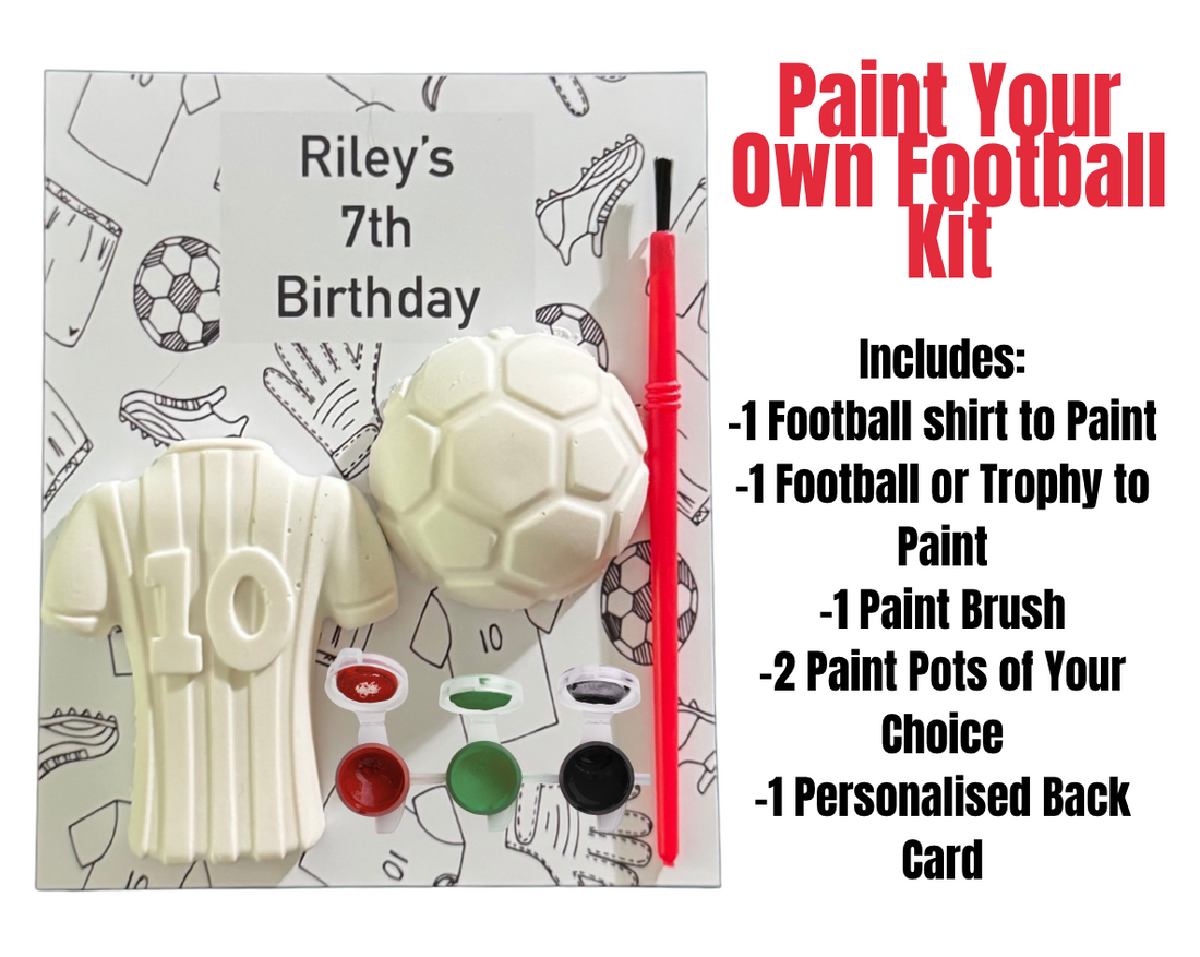 Personalised Paint‑Your‑Own Football Craft Kit