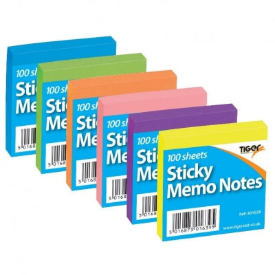 Sticky Notes – 100 Pack (Assorted Colours)