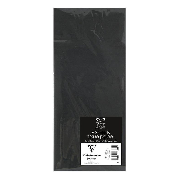 Black Tissue Paper – Pack of 6 Sheets