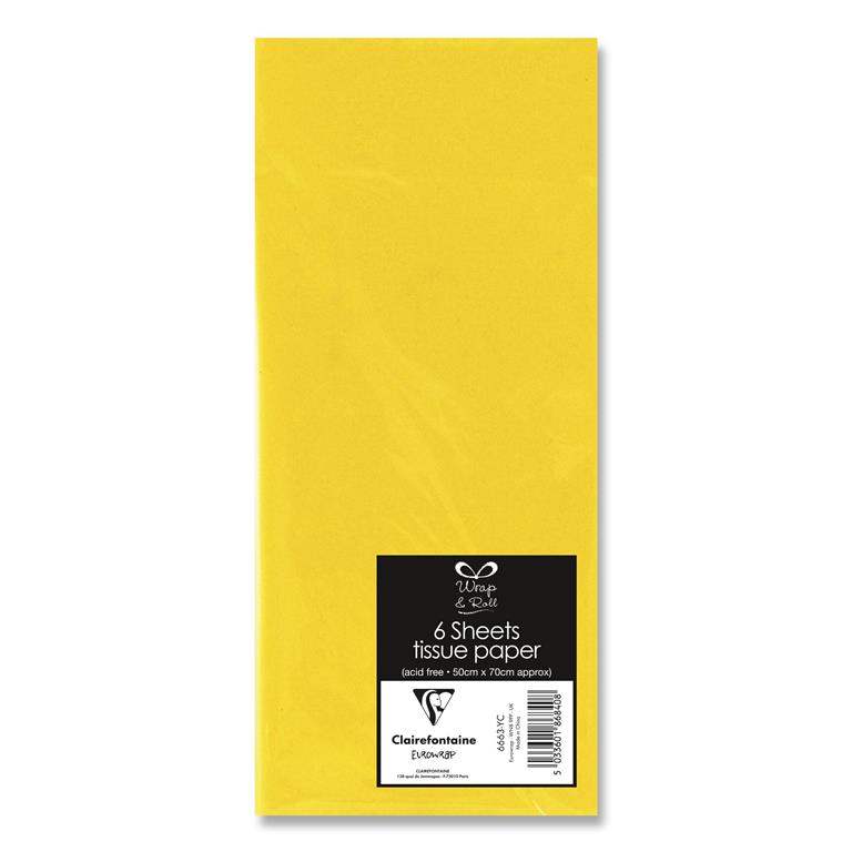 Yellow Tissue Paper – Pack of 6 Sheets
